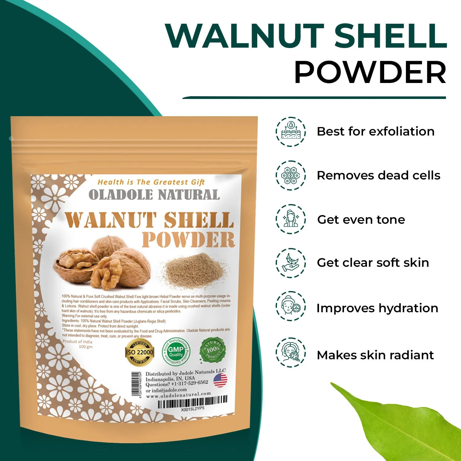 100% Natural Walnut Shell Powder 100g