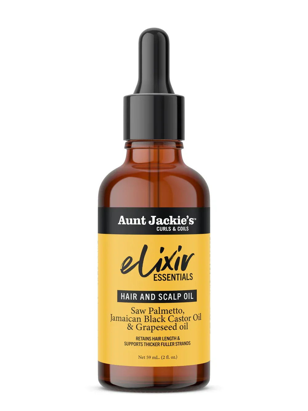 Aunt Jackie's Saw Palmetto & Jamaican Black Castor Hair & Scalp Oil 2oz