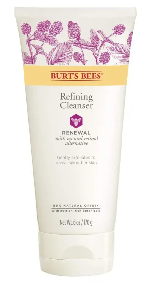 Burt's Bees Renewal Refining Cleanser with Bakuchiol Natural Retinol Alternative, 6 Oz