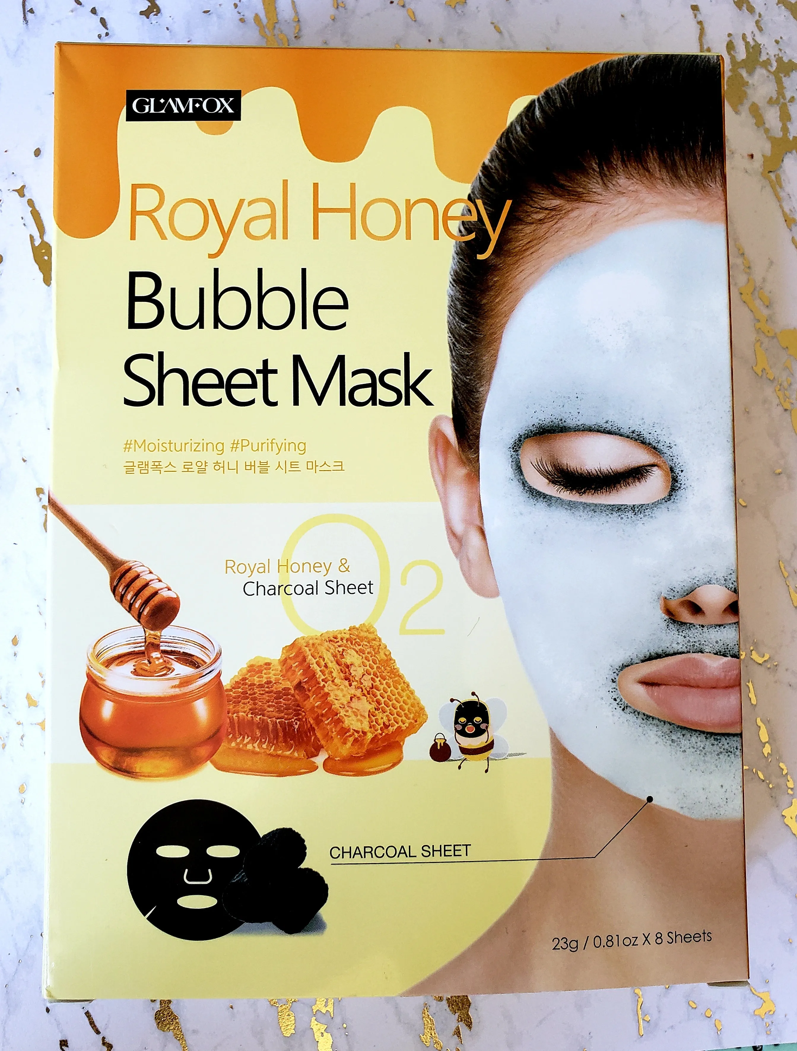 Glamfox Royal Honey Bubble Sheet Mask