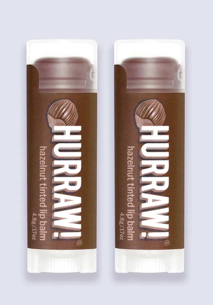 Hurraw Hazelnut Tinted Lip Balm 4.8g (per stick) - 2 Pack