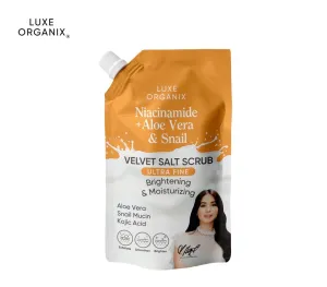 Luxe Organix Niacinamide   Aloe Vera & Snail Velvet Salt Scrub (300gms)