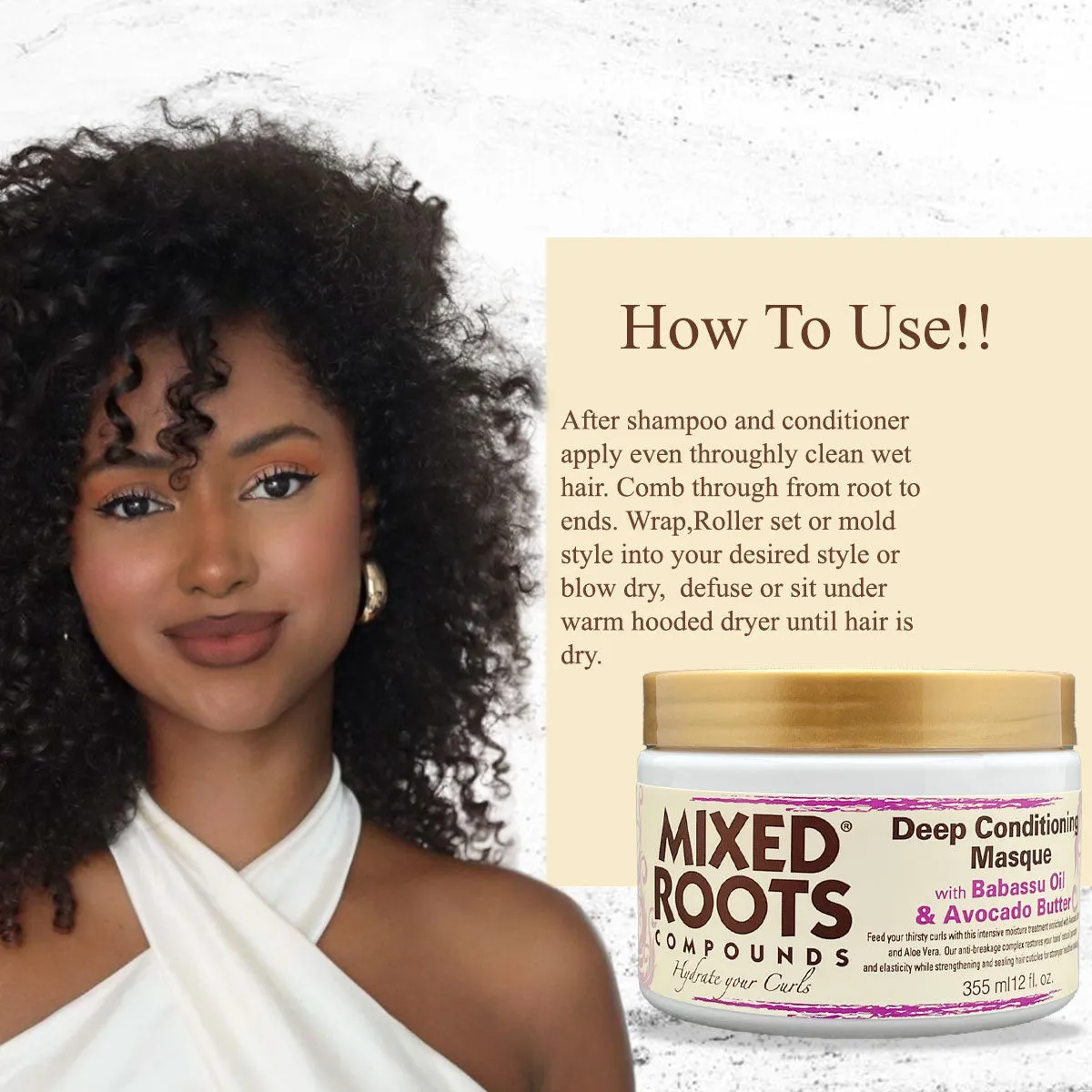 Mixed Roots Compounds Deep Conditioning Masque 355ml Babassu & Avocado Butter