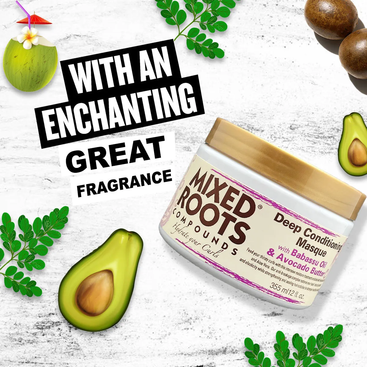 Mixed Roots Compounds Deep Conditioning Masque 355ml Babassu & Avocado Butter