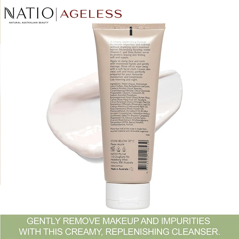 Natio Ageless Replenishing Cream Cleanser, 100g