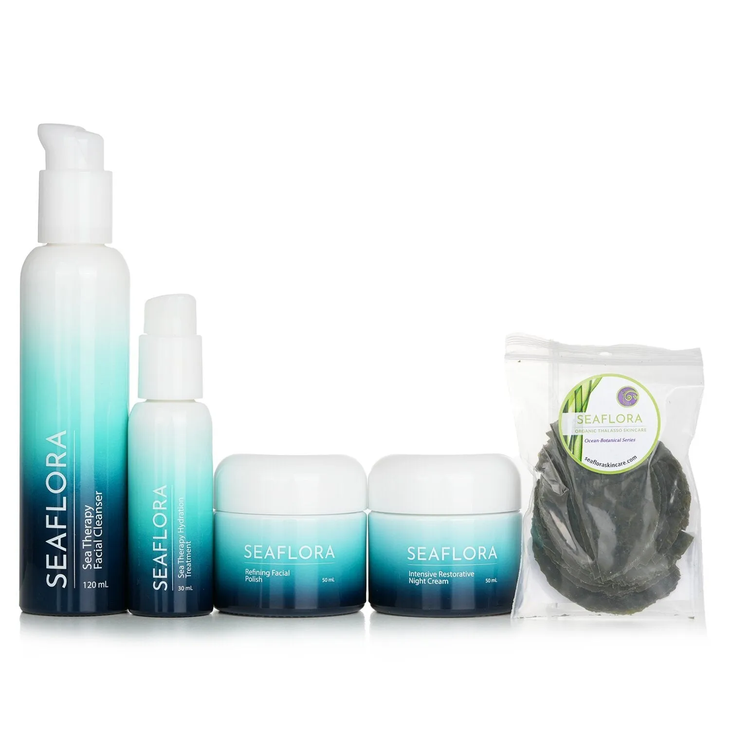 SEAFLORA - Graceful Anti-Aging Set: Cleanser 120ml   Polish 50ml   Treatment 30ml   Night Cream 50ml   Eye Mask 10pcs RGBAA01 /784435 5pcs