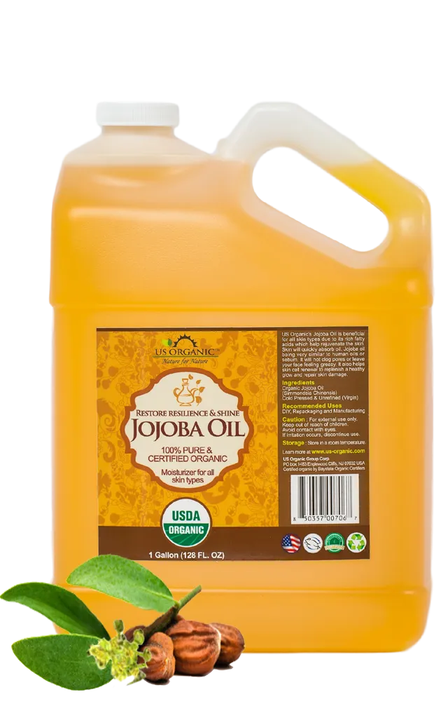 US Organic Jojoba Oil, 100% Pure Certified USDA Organic, 128 oz (1 Gallon)